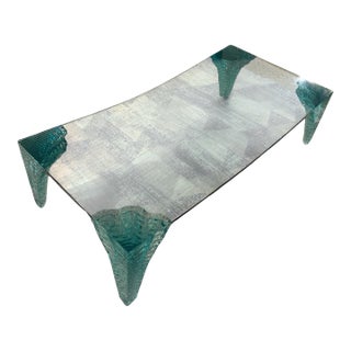 Attributed to Danny Lane for Fiam Italia "Atlas" Stacked Glass Coffee Table, 1990s For Sale