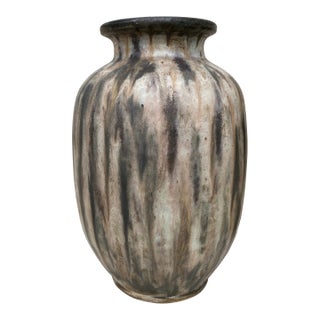 Large Art Deco Pottery Vase Antoine Dubois Bouffioulx For Sale