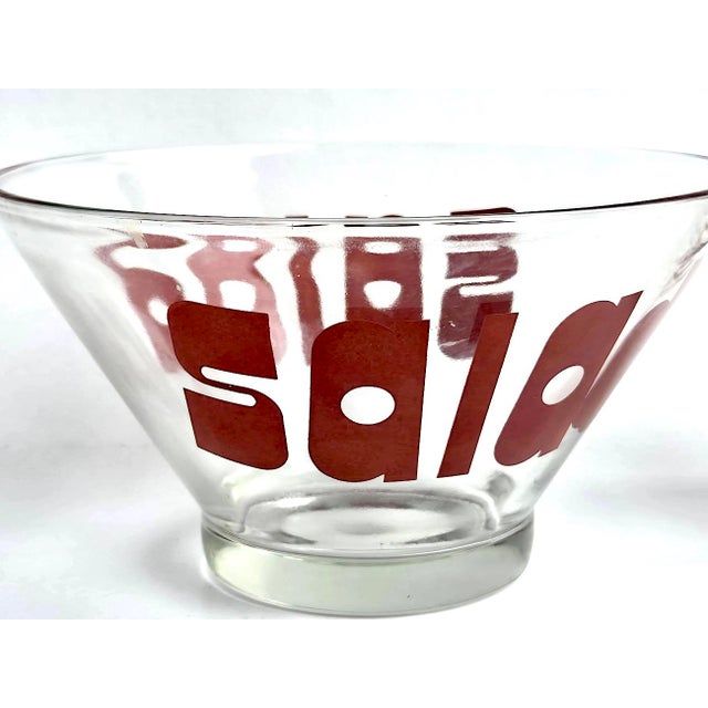 Mid 20th Century Wheaton Glass Graphic Salad Bowls Set, 7 Pieces For Sale - Image 11 of 11
