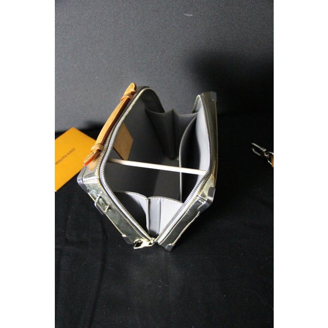 Animal Skin Small Louis Vuitton Silver Mirror Bag by Virgil Abloh, Limited Edition from 2021 For Sale - Image 7 of 15