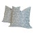 Fortuny Fiori Pillows in Storm Blue & Ivory - Pair For Sale