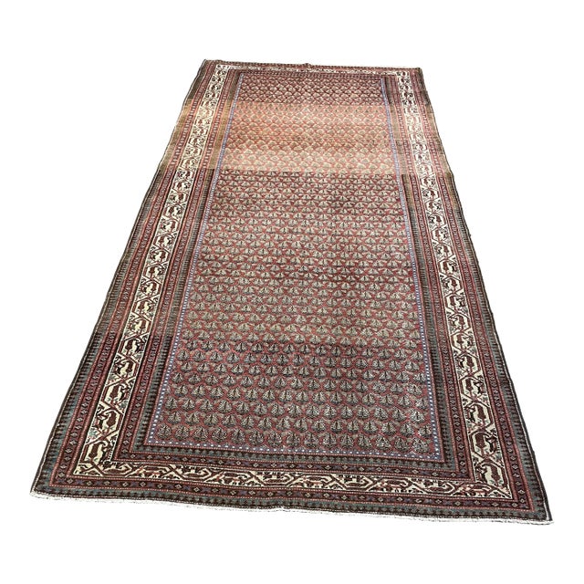 1990s Handwoven Bakhtiari Design Persian Rug 5'10" X 12'2" For Sale
