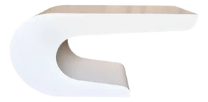 Pierre Cardin White Laquer Waterfall Console Table