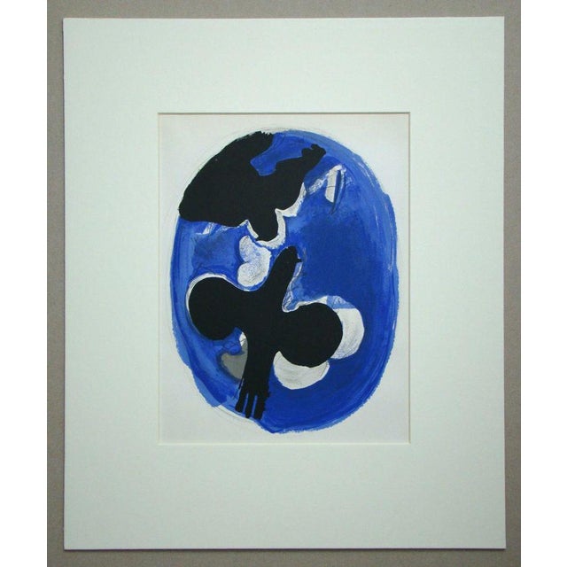 Modern Georges Braque, Two Birds on a Blue Background, 1955, Original Lithograph For Sale - Image 3 of 13