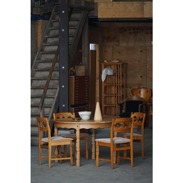 Razorblade Dining Chairs in Oak and Mohair by Henning Kjærnulf, 1960s, Set of 12 For Sale - Image 18 of 18