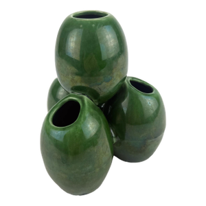 MCM Deep Green 4 Hole Pottery Vase