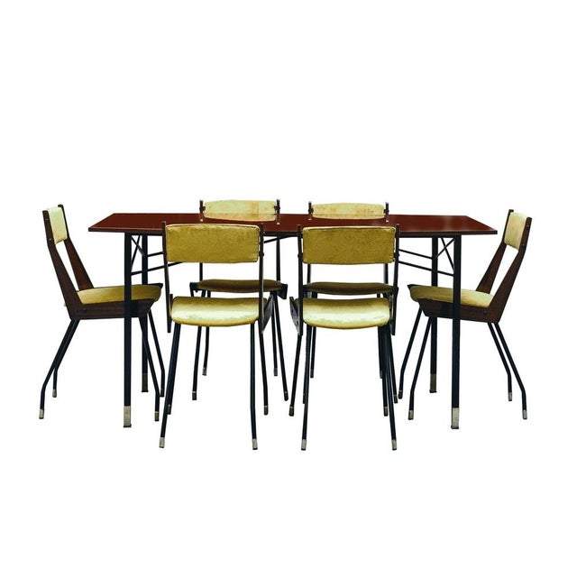 Dining Table and Chairs from RB Rossana, Italy, 1950s, Set of 7 For Sale - Image 11 of 11