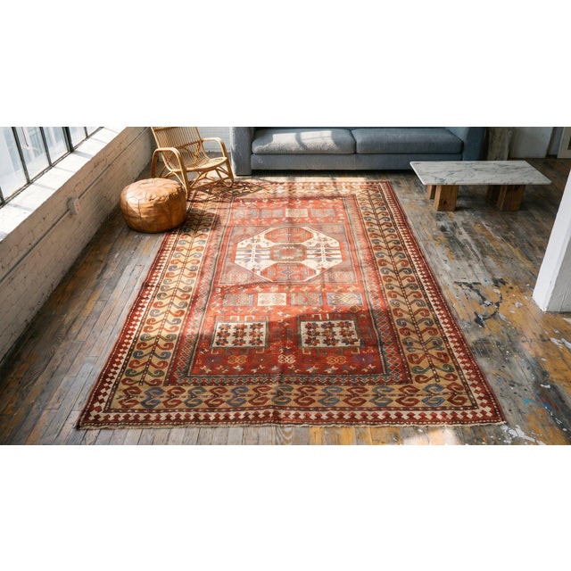 19th Century Caucasian Karachopf Kazak Carpet ( 5' x 9'9" - 152 x 297 ) For Sale - Image 13 of 15