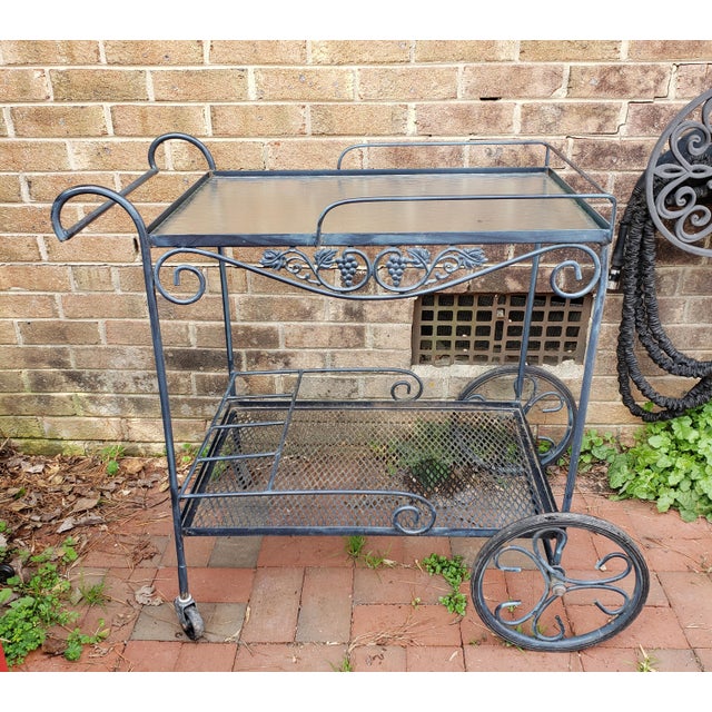Vintage Mid Century Russell Woodard Salterini Wrought Iron Garden