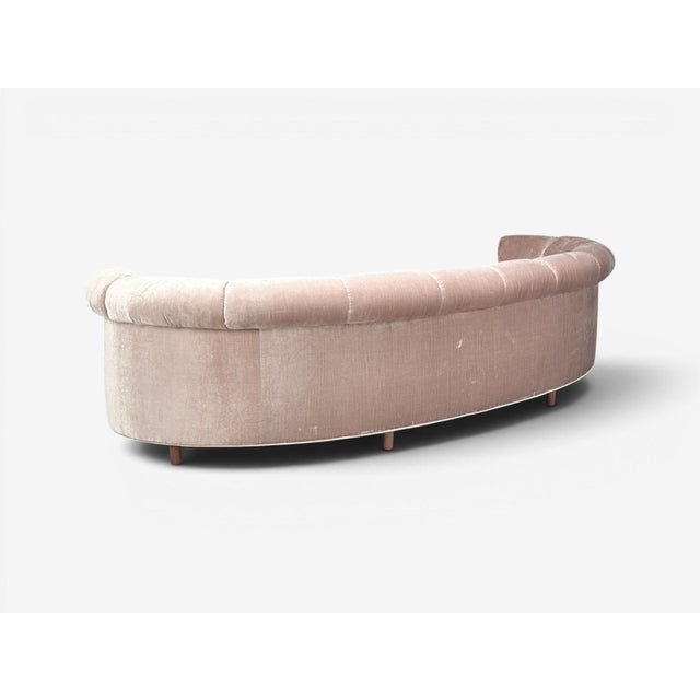 Haute House, Large Audrey Channel Sofa, Purple Fabric, Giltwood, 21st C. For Sale - Image 9 of 9