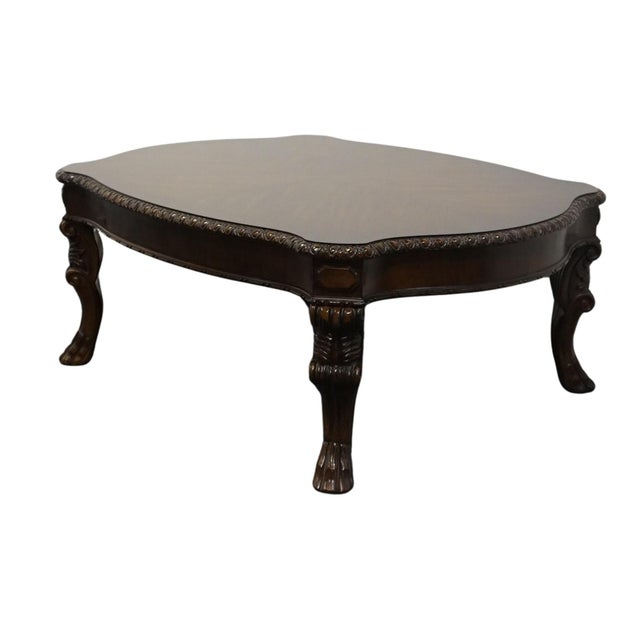 BERNHARDT FURNITURE Grand Savannah Collection Contemporary Traditional 53" Bookmatched Walnut Coffee Table 357-021 21.5"...