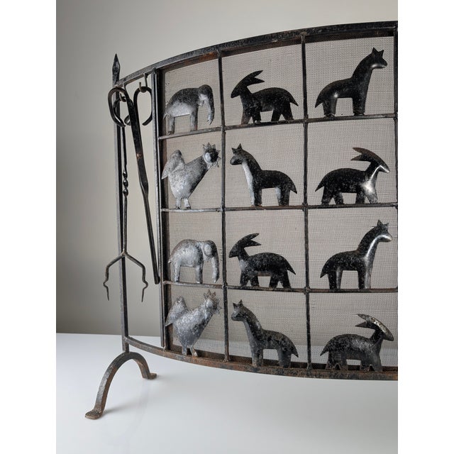 Fireplace Protector in Wrought Iron, 1950s For Sale - Image 10 of 14