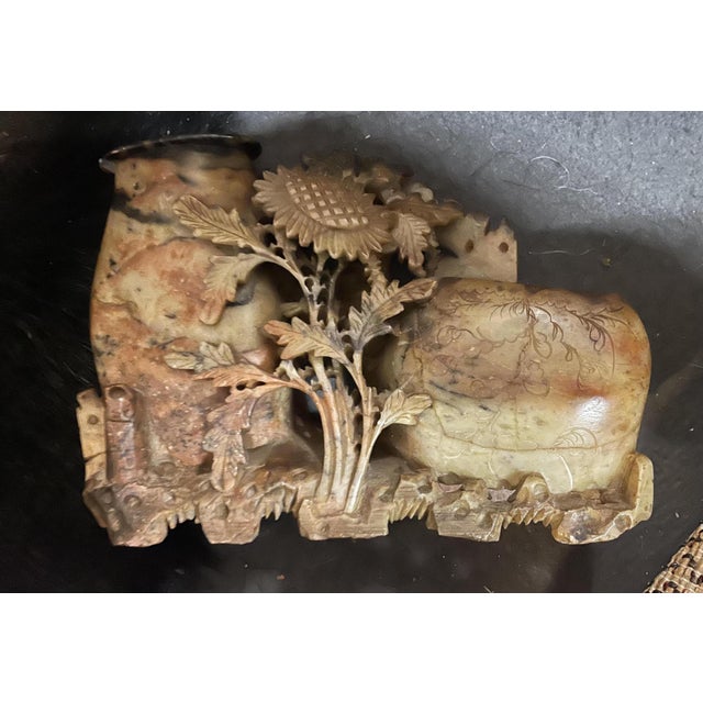 Carved Soapstone Vase, 1920 For Sale - Image 9 of 9