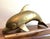 Vintage Mid-Century Solid Brass 21-Inch Leaping Dolphin Sculpture For Sale - Image 11 of 12