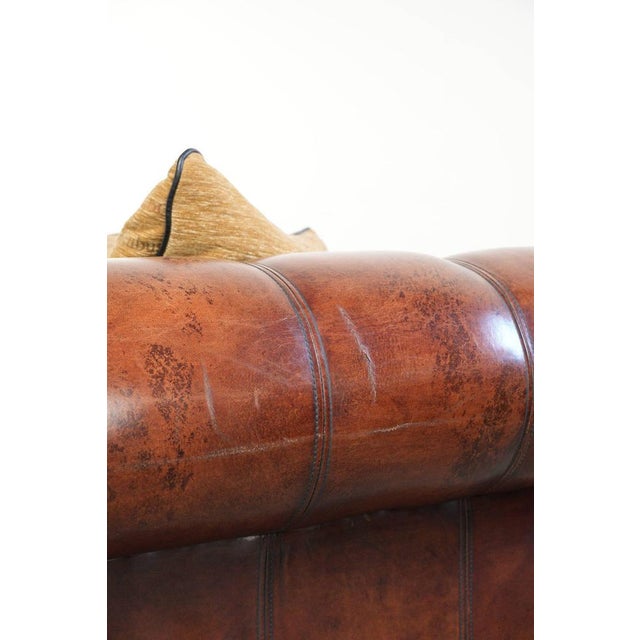 Vintage Three-Seater Sofa in Sheepskin Leather For Sale - Image 14 of 15