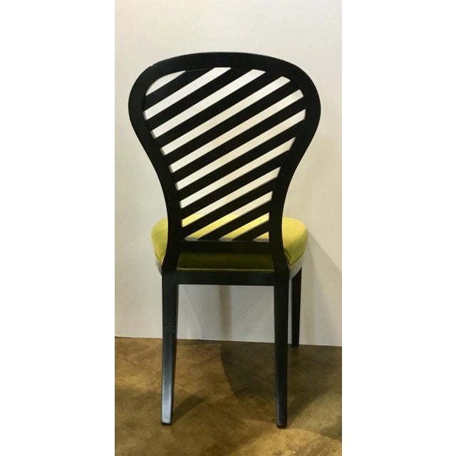 Modern Modern Mark Sikes for Henredon Green Velvet Side Chair For Sale - Image 3 of 7