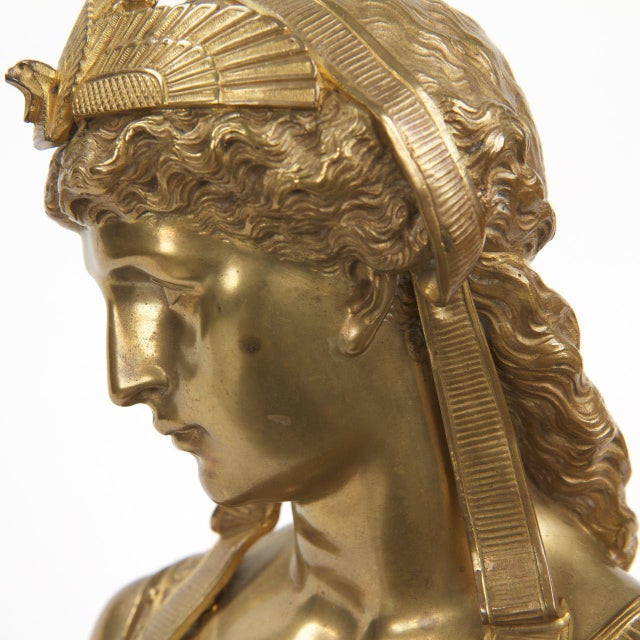 "Cleopatra" Egyptian Revival Bronze Sculpture by Eutrope Bouret Chairish