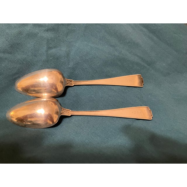 1924 Dated J. A. Staff & Son Sterling Silver Spoons - A Pair For Sale - Image 17 of 18