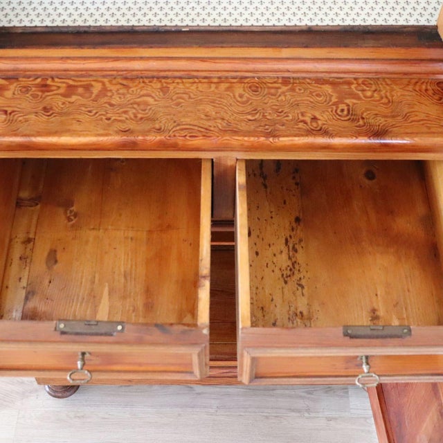 Light Yellow Antique Vitrine in Larch Wood, 1800s For Sale - Image 8 of 14
