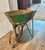 Rustic Small Rustic Reclaimed Painted Metal Wheelbarrow in Green, 10.5” X 18.5” For Sale - Image 3 of 9
