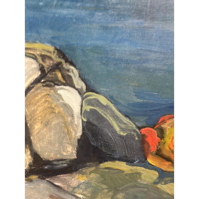 Mid-Century Modern Stig Delang, Large Storm Clouds, Bohuslän, 1960s, Oil on Canvas, Framed For Sale - Image 3 of 14