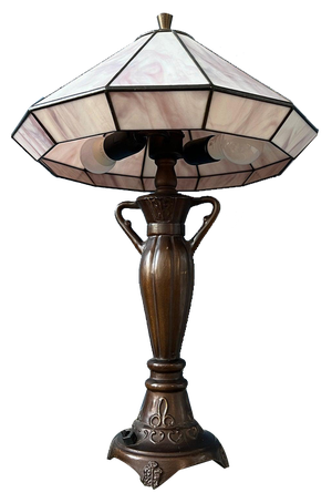 Art Deco Stained Glass Table Lamp