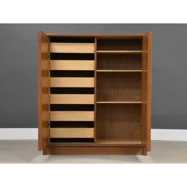 1970s Danish Modern Teak Armoire Dresser For Sale - Image 9 of 9
