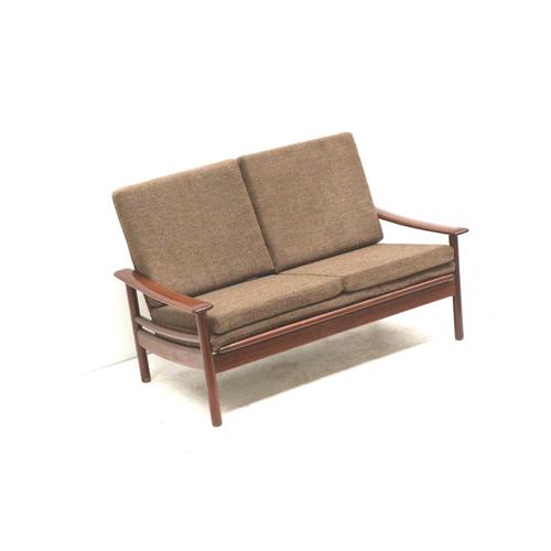 Wood Vintage Danish Teak 2-Seater Sofa, 1960s For Sale - Image 7 of 8