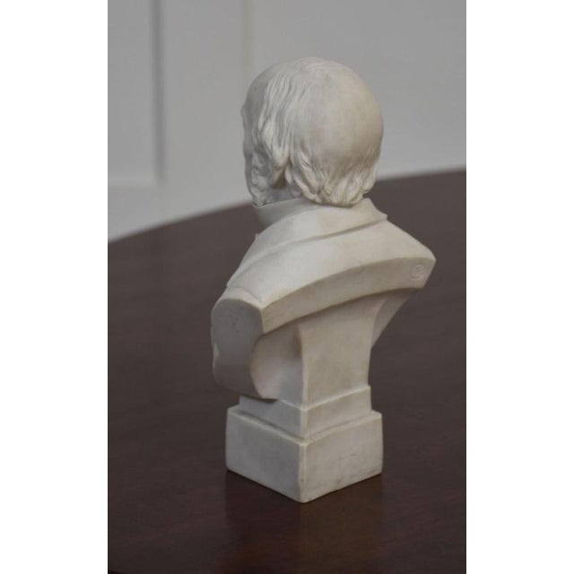 Parian Bust of William Ewart Gladstone in Porcelain & Marble, 1890s For Sale - Image 5 of 6