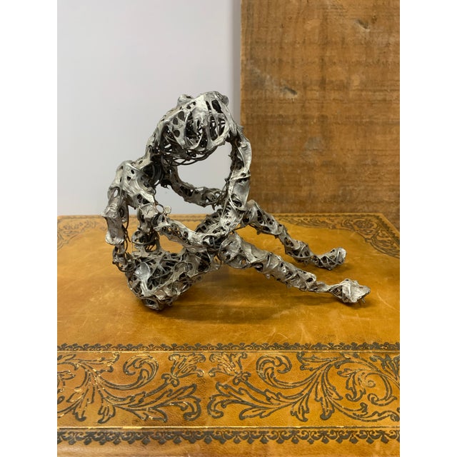 Mid 20th Century Vintage Wire Figural Form For Sale - Image 5 of 5