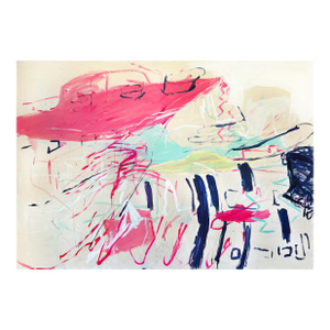 Contemporary Abstract Acrylic on Canvas "Vol De Jour" by Macha Poynder