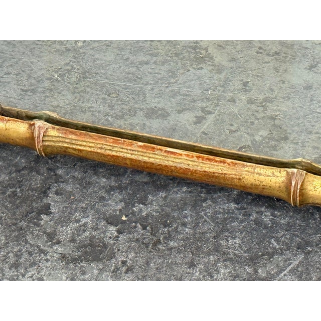 Giltwood Faux Bamboo Wall Mirror For Sale - Image 10 of 12