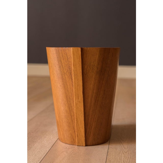 Mid-Century Modern Mid Century Modern Teak Waste Basket by Beni Mobler For Sale - Image 3 of 11