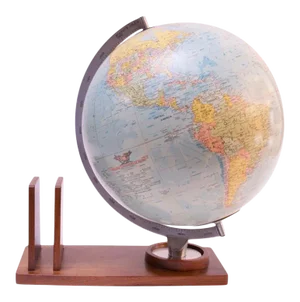 1960s Replogle 'Comprehensive' Illuminated Globe on Walnut Base