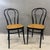 Mid-Century Modern Bentwood Chairs with Vienna Straw Seat by Thonet for Herbatschek, Poland, 1960s, Set of 2 For Sale - Image 3 of 7