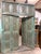 1920s Antique Green Carved Door Teak Wood Double Door Hinged Garden Door 98x69 For Sale - Image 5 of 5