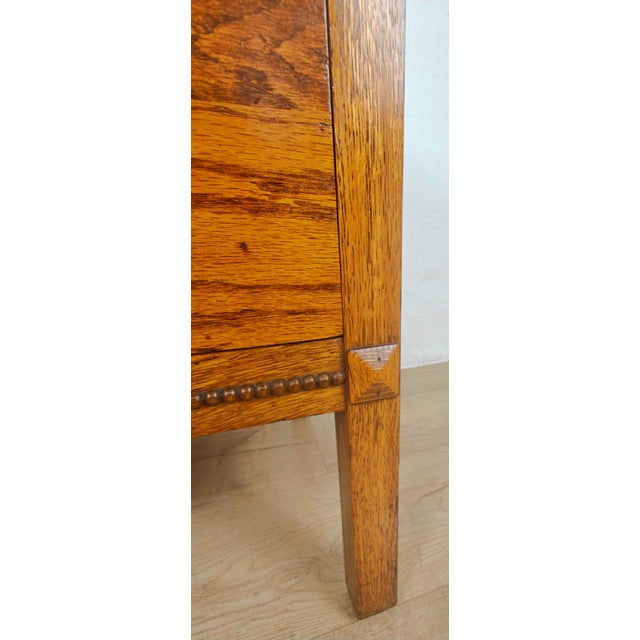 Vintage Farmhouse Chest of Drawers in Carved Oak, 1930 For Sale - Image 10 of 15