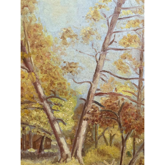 1938 Painting of Autumn in New England For Sale - Image 4 of 5