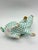 1990s Vintage Herend Green Bunny Fishnet Figurine With Gold Detail - Estate Find For Sale In Richmond - Image 6 of 7