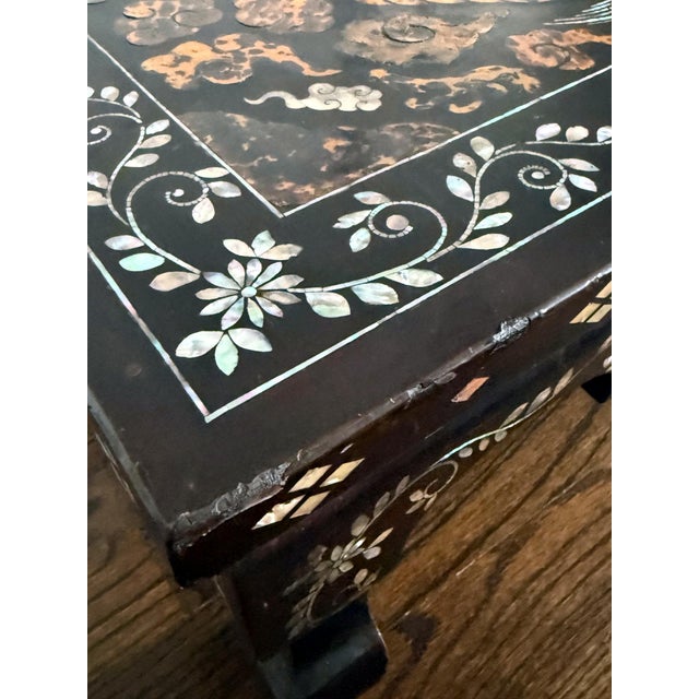 Musuem Quality Antique Korean Table with superb Inlay Joseon Dynasty For Sale - Image 16 of 18