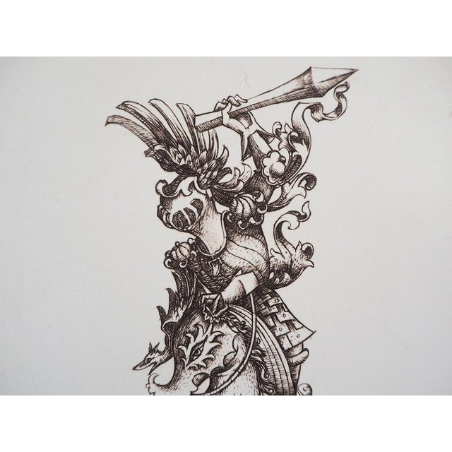 Cecile Reims, The Knight, Original Engraving For Sale - Image 4 of 8