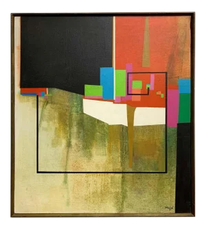 Modernist Geometric Painting, 1971