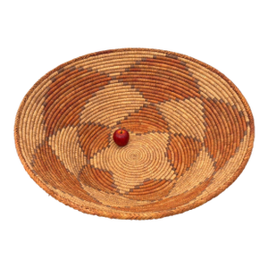 Large American Western Basket Vintage Woven Reed 1950s
