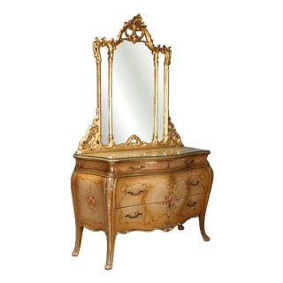 Venetian Chest of Drawers with Mirror For Sale