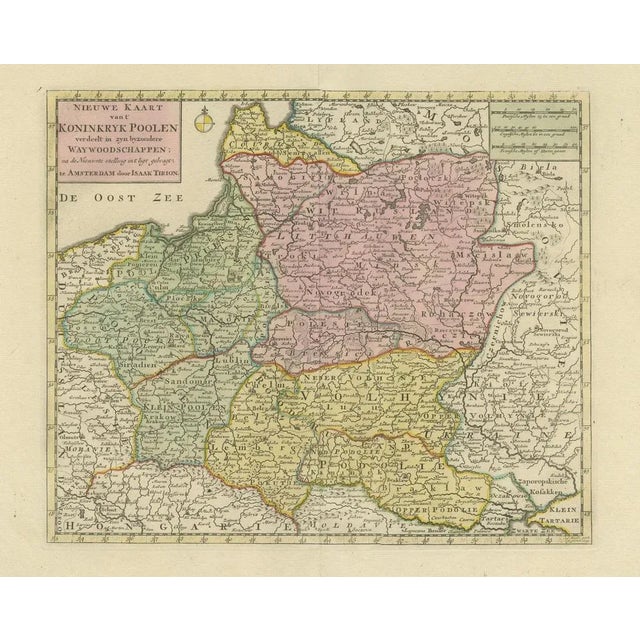 Historic Map of Poland and Lithuania, 1740 For Sale - Image 9 of 10