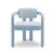 Double Arch Dining Chair in Baby Blue Cotton Velvet from Insidherland For Sale - Image 12 of 12