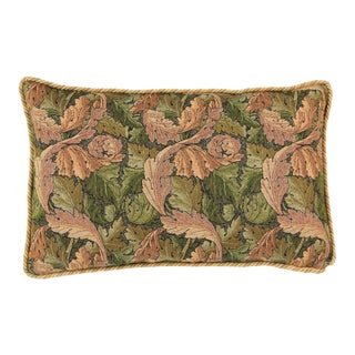 Acanthus Leaf Gold Cushion With Gold Rope Cord With Feather Filler - 33x55cm (13"x22") For Sale