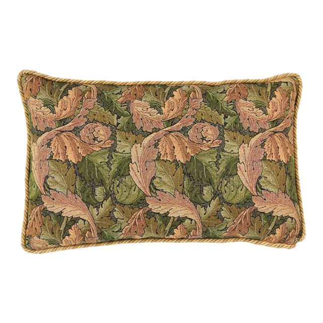 Acanthus Leaf Gold Cushion With Gold Rope Cord With Feather Filler - 33x55cm (13"x22") For Sale