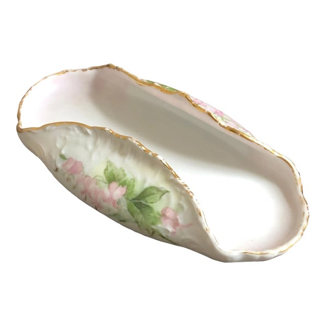 Antique French Porcelain Calling Card Tray For Sale