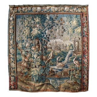 Large Verdure Tapestry Wall Hanging For Sale